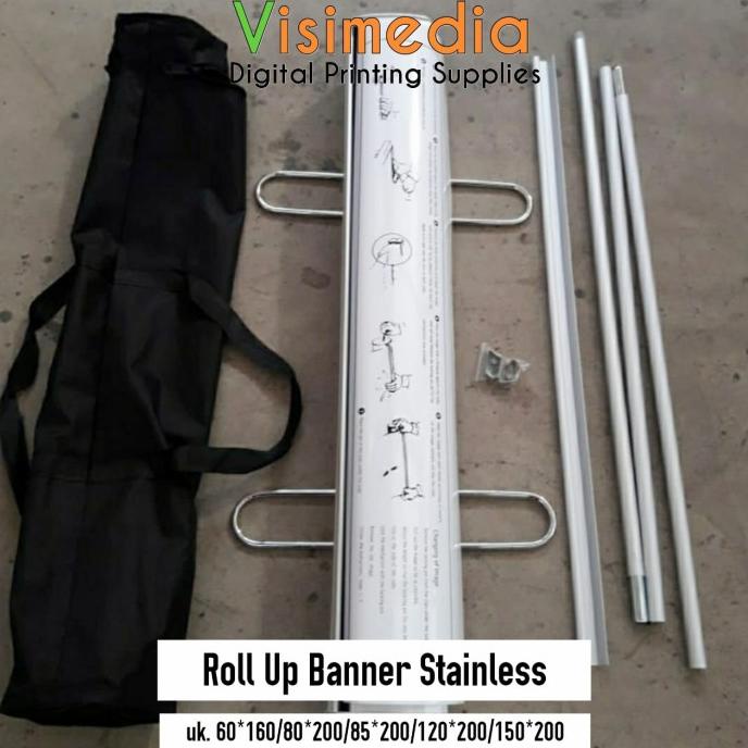 Roll Up Banner 85x200 | Roll Up Banner Stainless Termurah