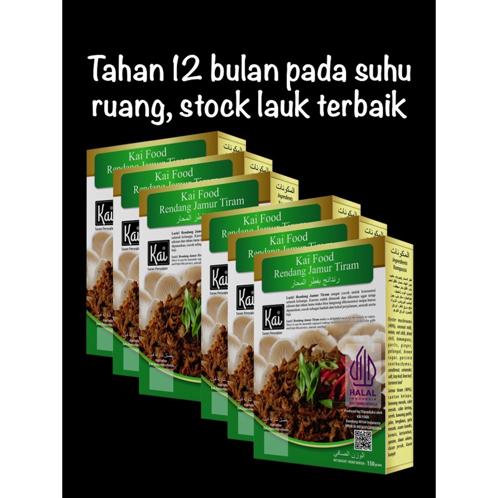 

Paket Hemat 6 RENDANG JAMUR TIRAM Kai Food 900g