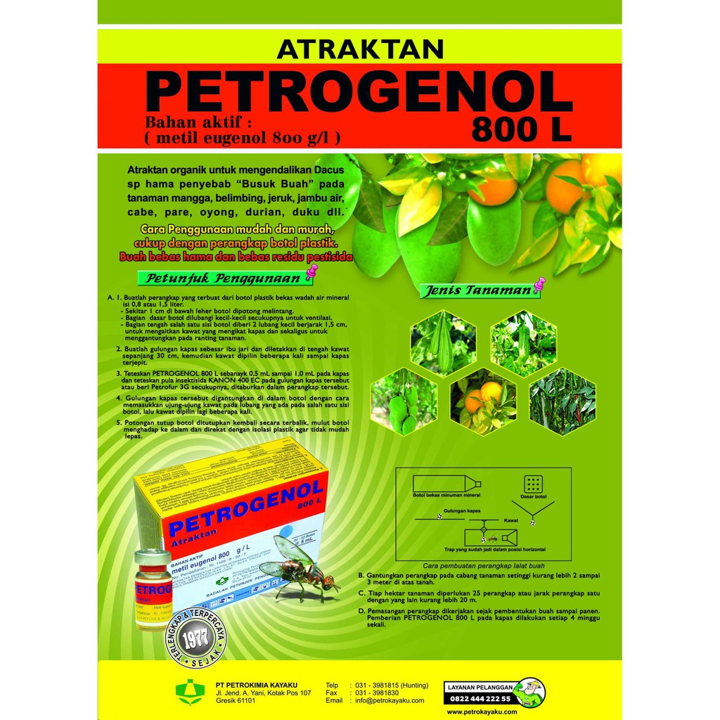 Perangkap Lalat Buah Petrogenol 800 L