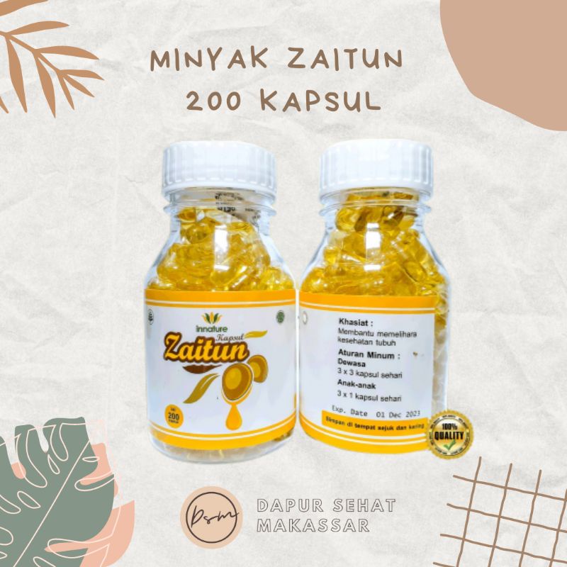 MINYAK ZAITUN KAPSUL EXTRA VIRGIN OIL 200 KAPSUL | SETARA KAMIL zaitun murah cod Makassar