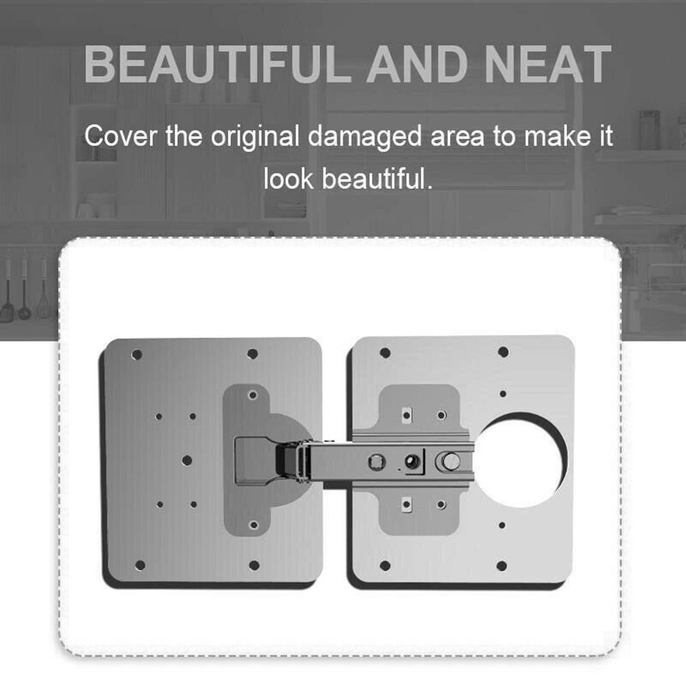 【 ELEGANT 】 Hinge Repair Plate Stainless Steel 1/3pcs for Cabinet Door Rust Resistant Fixed Furniture Hardware