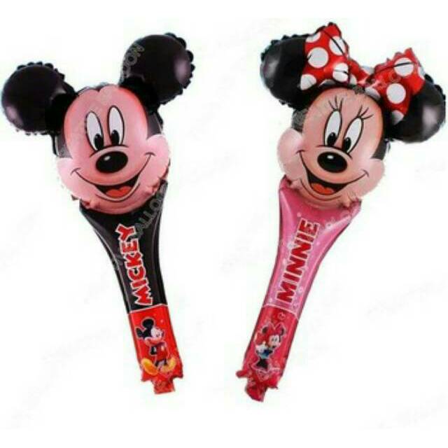 Balon tongkat mickey minnie