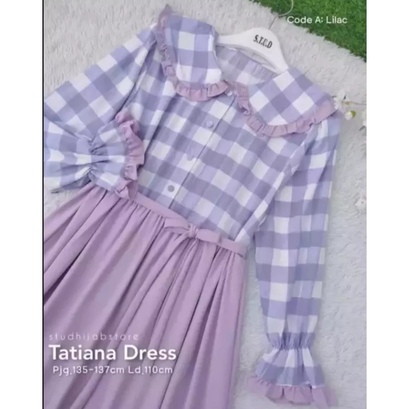 Baju Gamis Muslim Dewasa / Tatiana Dress Remaja /Baju wanita Korea / Dress Terlaris