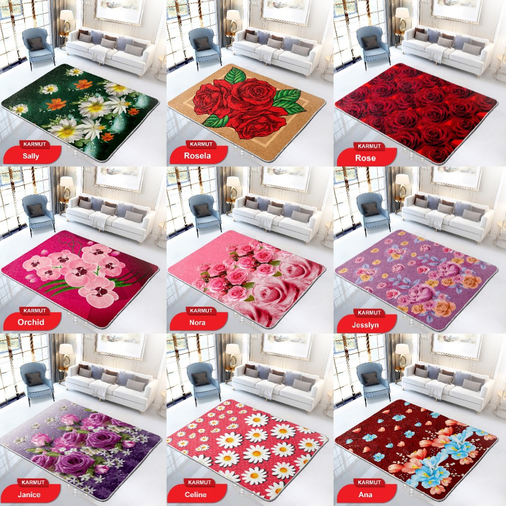 Karpet Selimut Internal - Karmut Internal - Karpet Selimut Motif Minimalis Bunga Flower Floral