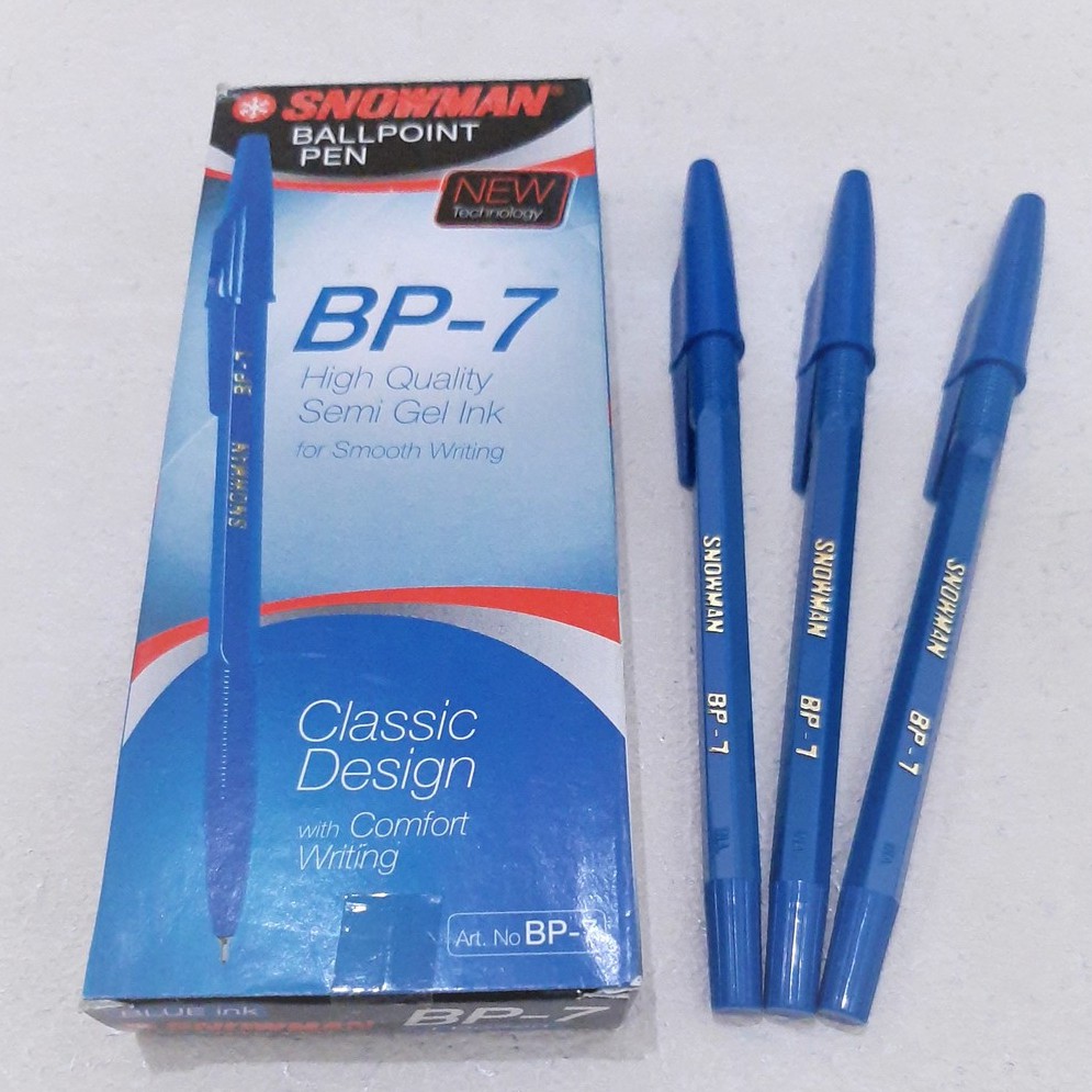 

Snowman Ballpoint Pen BP-7 Semi Gel Biru