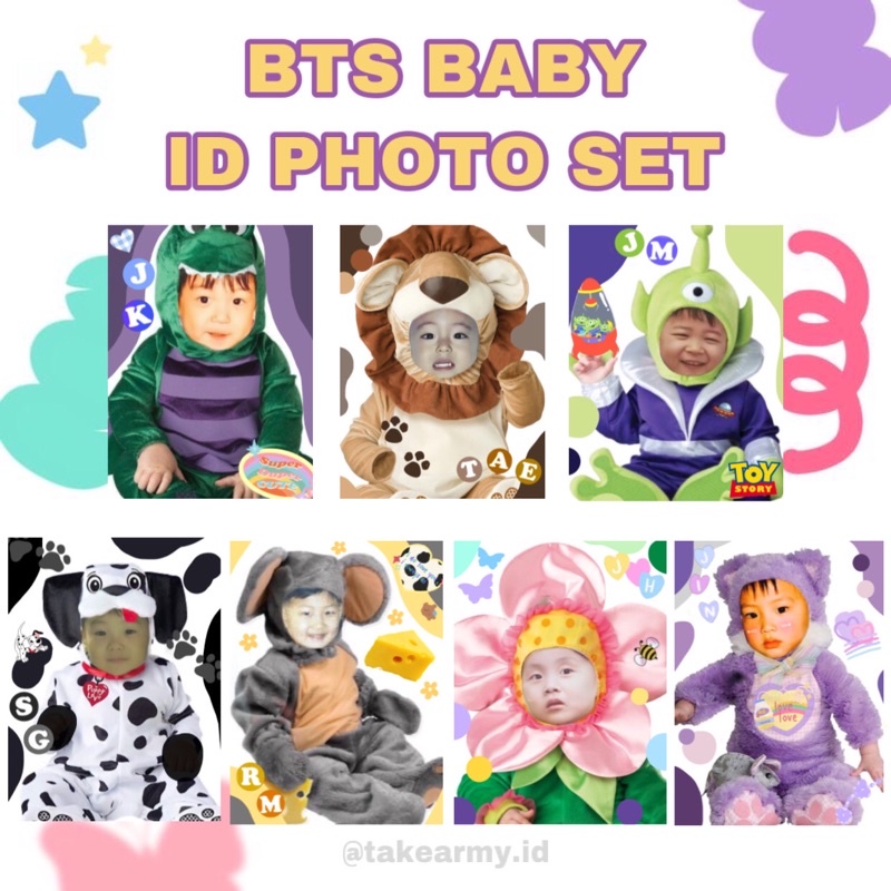 BTS BABY ID PHOTO SET ( 2 sisi )