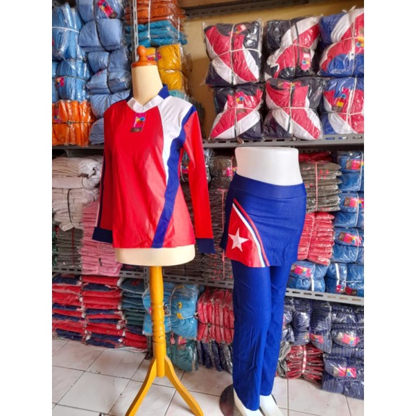 Baju Senam Lengan Panjang Baju senam Lengan panjang wanita