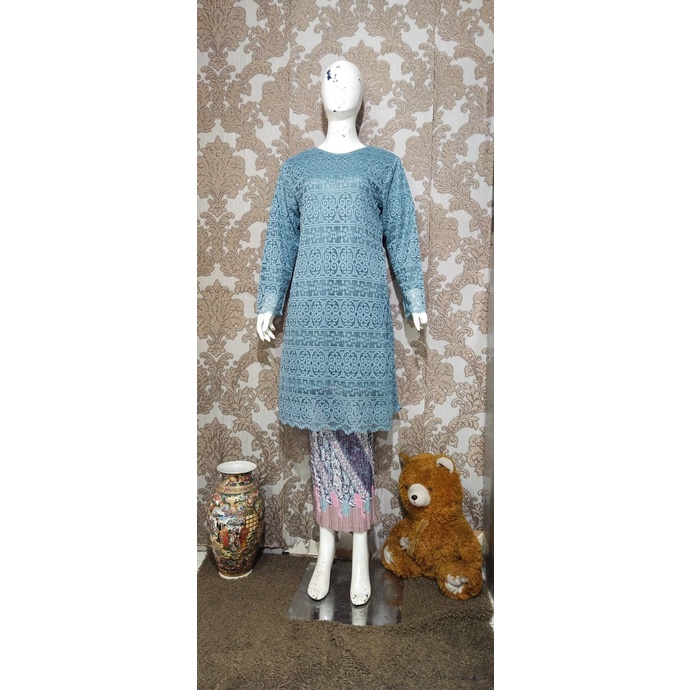 SETELAN KEBAYA BROKAT / TUNIK/ TUNIK BROKAT/ ROK PLISKET/ KEBAYA MODERN/ KEBAYA TERBARU/KEBAYA