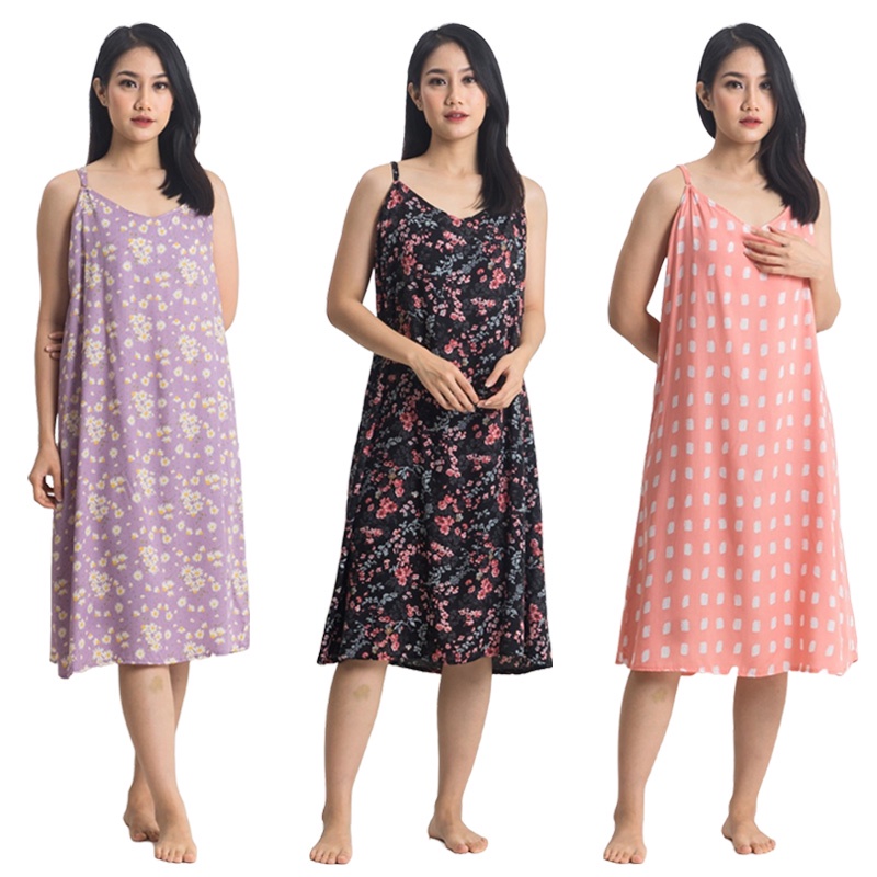 DS TLS Daster Kekinian Baju Tidur Wanita Dewasa Remaja Abg Terusan Bahan Katun Rayon Premium Viral S