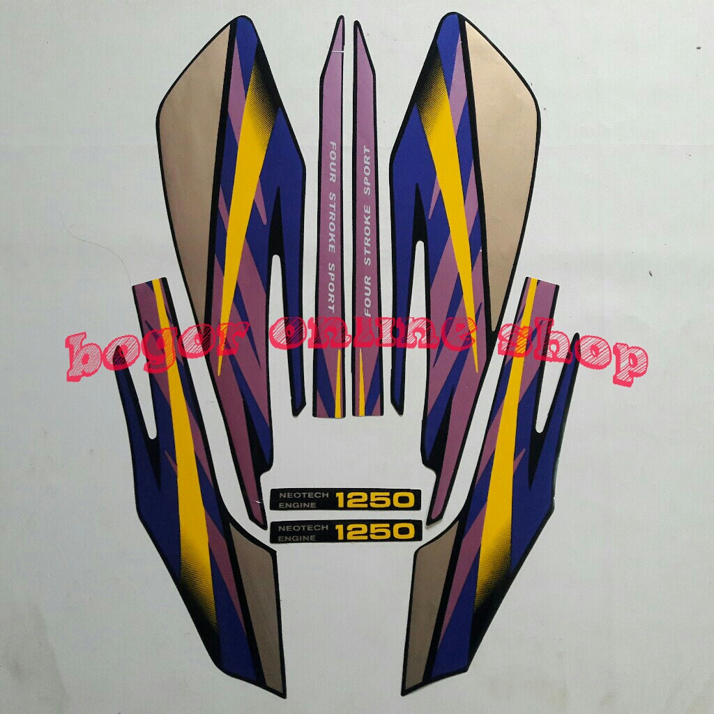 striping motor honda gl max 1998 hitam-ungu