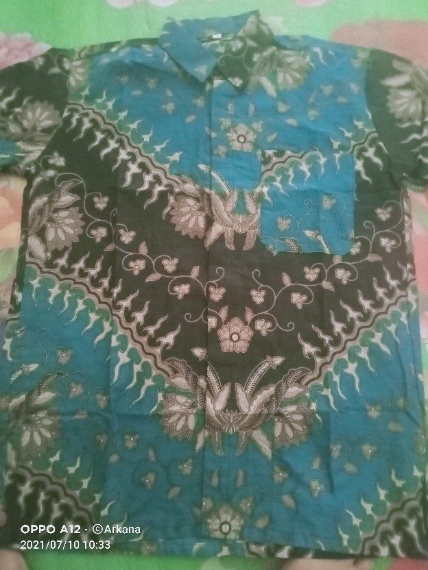 Size M L Xl Xxl Bswart Batik Hrb026 Kenongo Hem Pendek Padi Pekalongan M L Xl