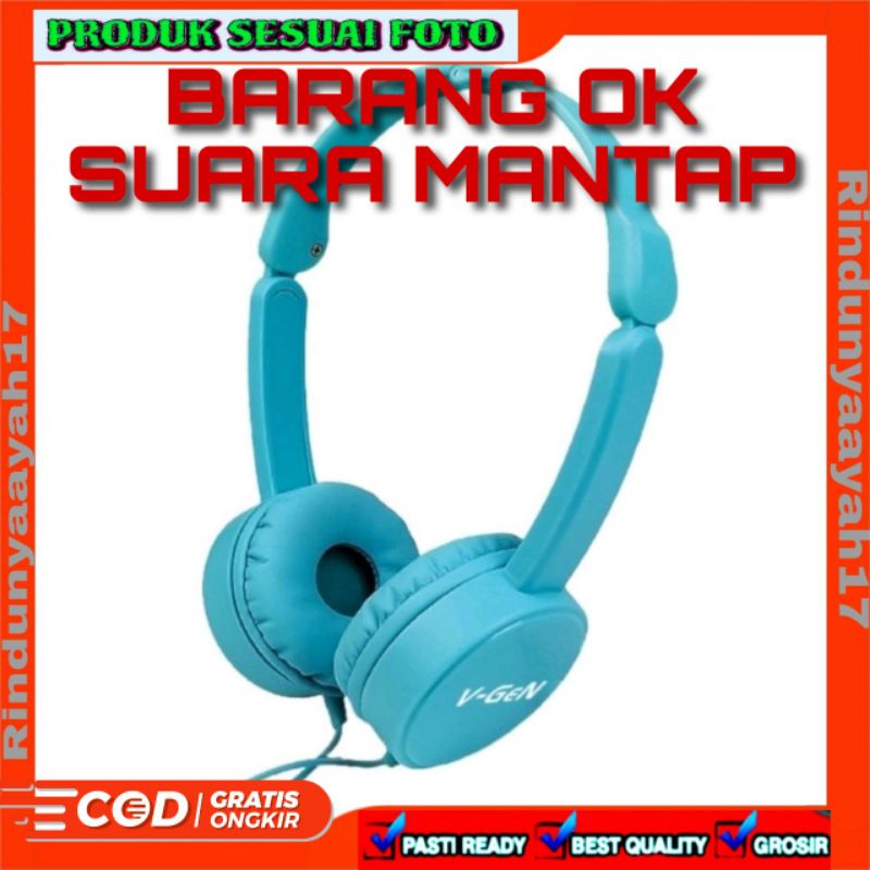 [RA] HEADPHONE HEADSET EARPHONE V-GEN VGEN VHD1-03 EXTRA XTRA BASS HETSET