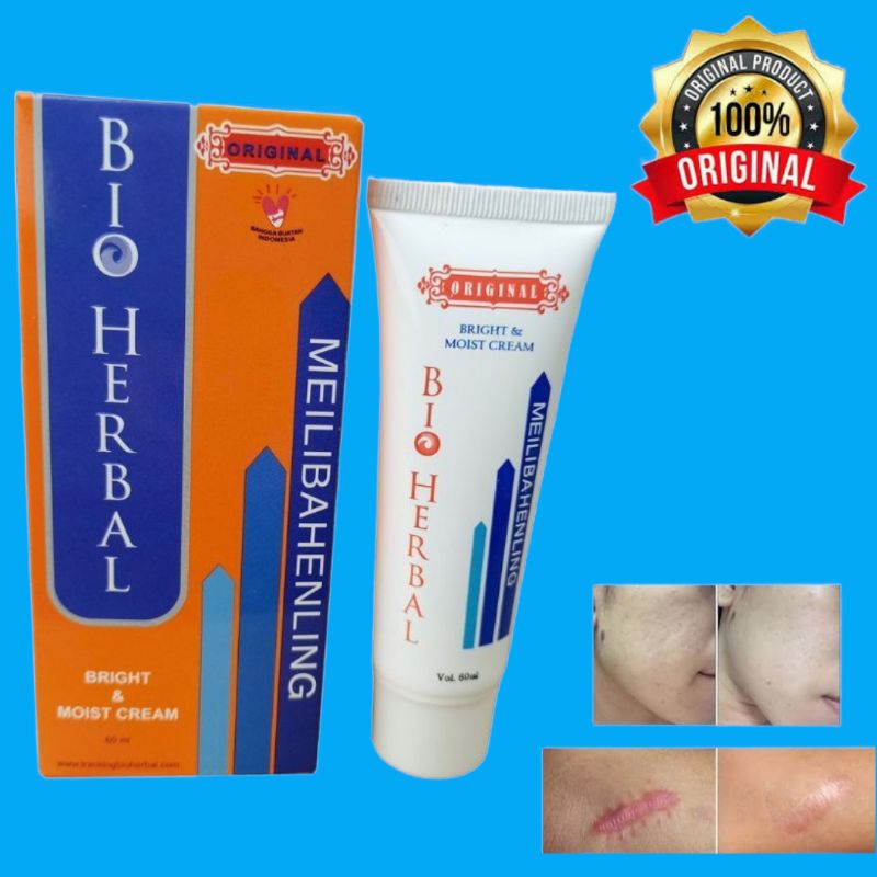 MEILIBAHENLING BIOHERBAL ORIGINAL ASLI BPOM HALAL, CREAM PENGHILANG BEKAS LUKA, KELOID, STRECH MARK, FLEK HITAM, BEKAS CACAR, BEKAS JERAWAT, KORENG DAN BOPENG