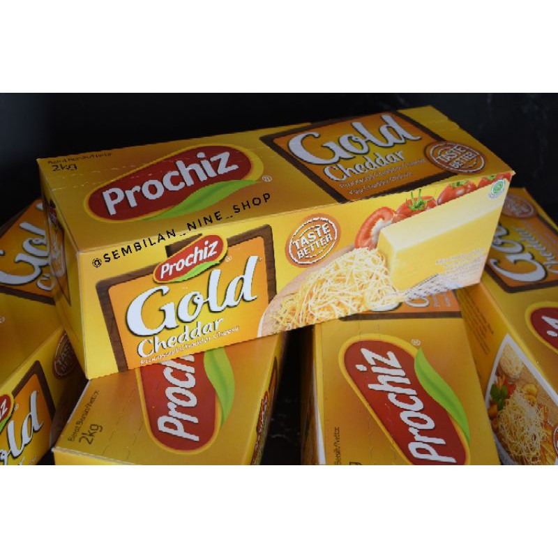 

Keju Prochiz GOLD Cheddar Cheese 2 KG PRO CHIZ