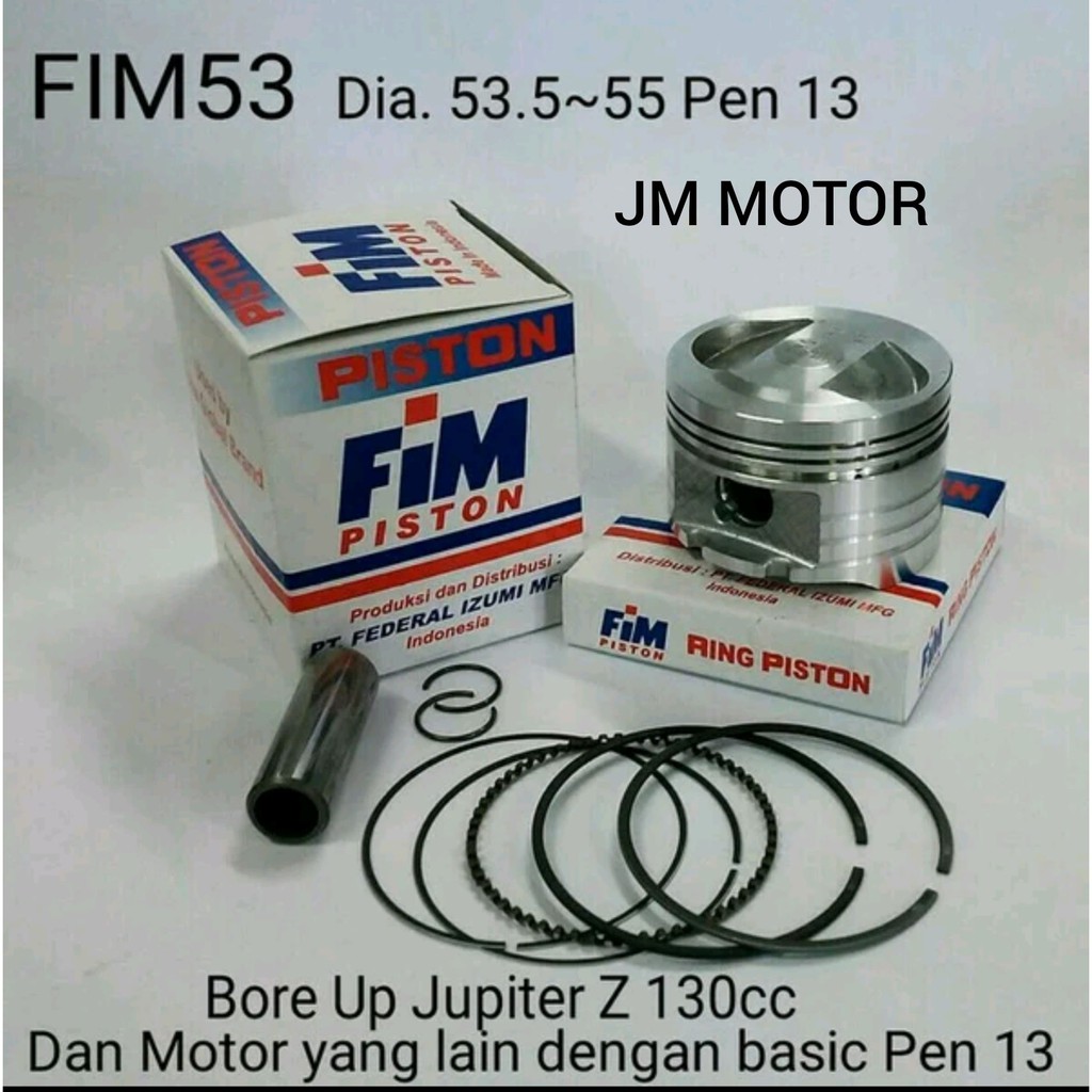 Piston kit JupiterZ XB 130cc FIM 53