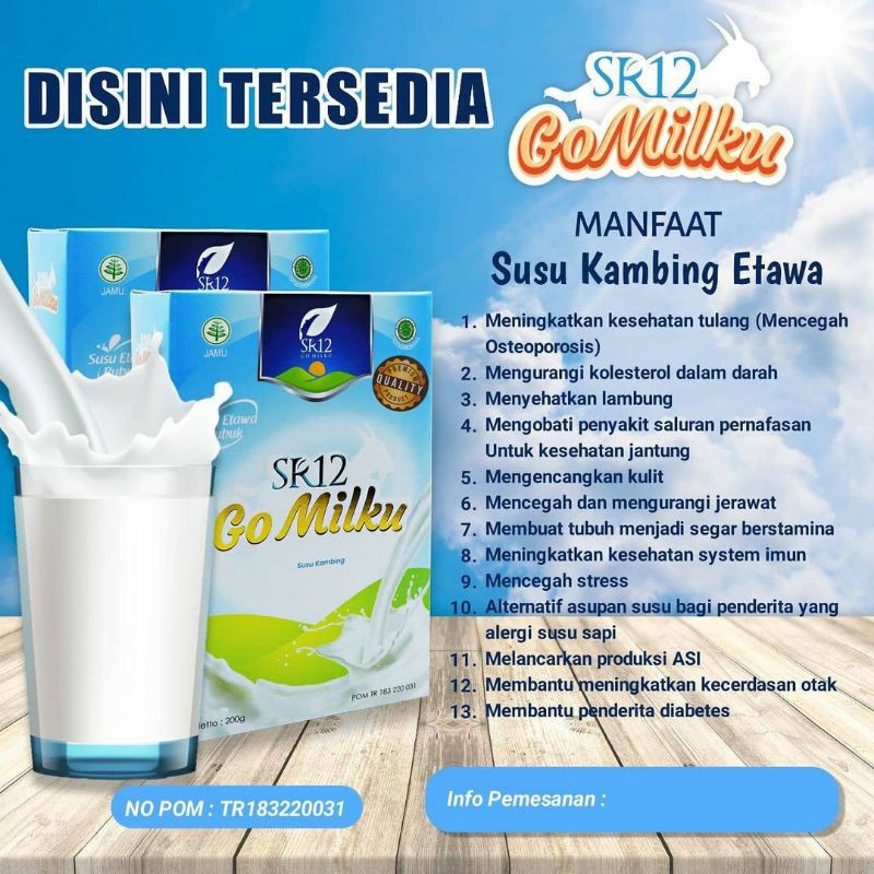 

GoMilku Susu Kambing Etawa Asli BPOM Halal Penambah Berat Badan