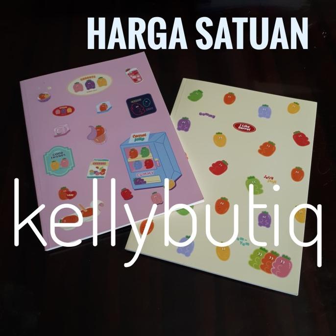 

jual HargaSatuan Gummy Jelly Korean Ruled Book Buku Tulis Catatan Serbaguna