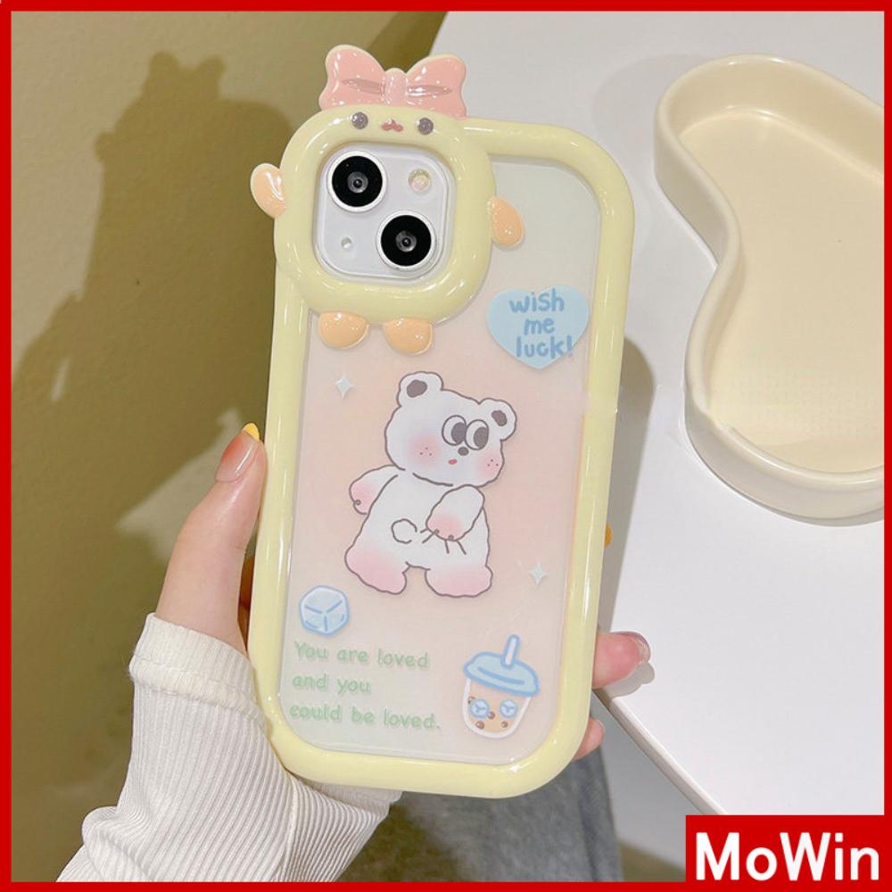 iPhone Case Silicone Soft Case Clear Case Airbag Shockproof Protection Camera Shiny Feel Bear Cartoon Cute Compatible For iPhone 11 Pro Max 13 Pro Max 12 Pro Max 7Plus xr XS Max