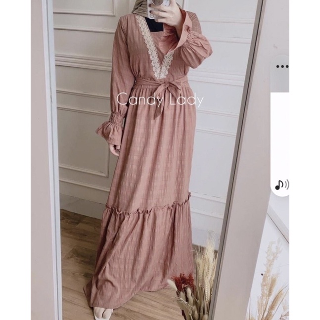 KIMIKO DRESS / GAMIS RENDA FASHION MUSLIM WANITA