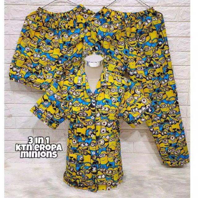 hokyfashion PIYAMA/BAJU TIDUR CP 3 IN 1 POOH HAPPY-6