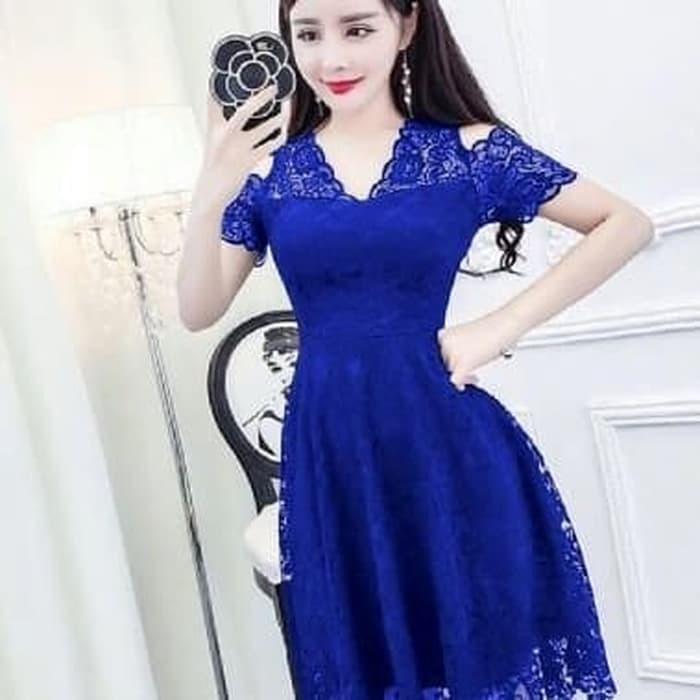 PARTY DRESS BROKAT KEKINIAN DRESS AMANDA ROUND HAND / MINI DRESS BRUKA  Terusan