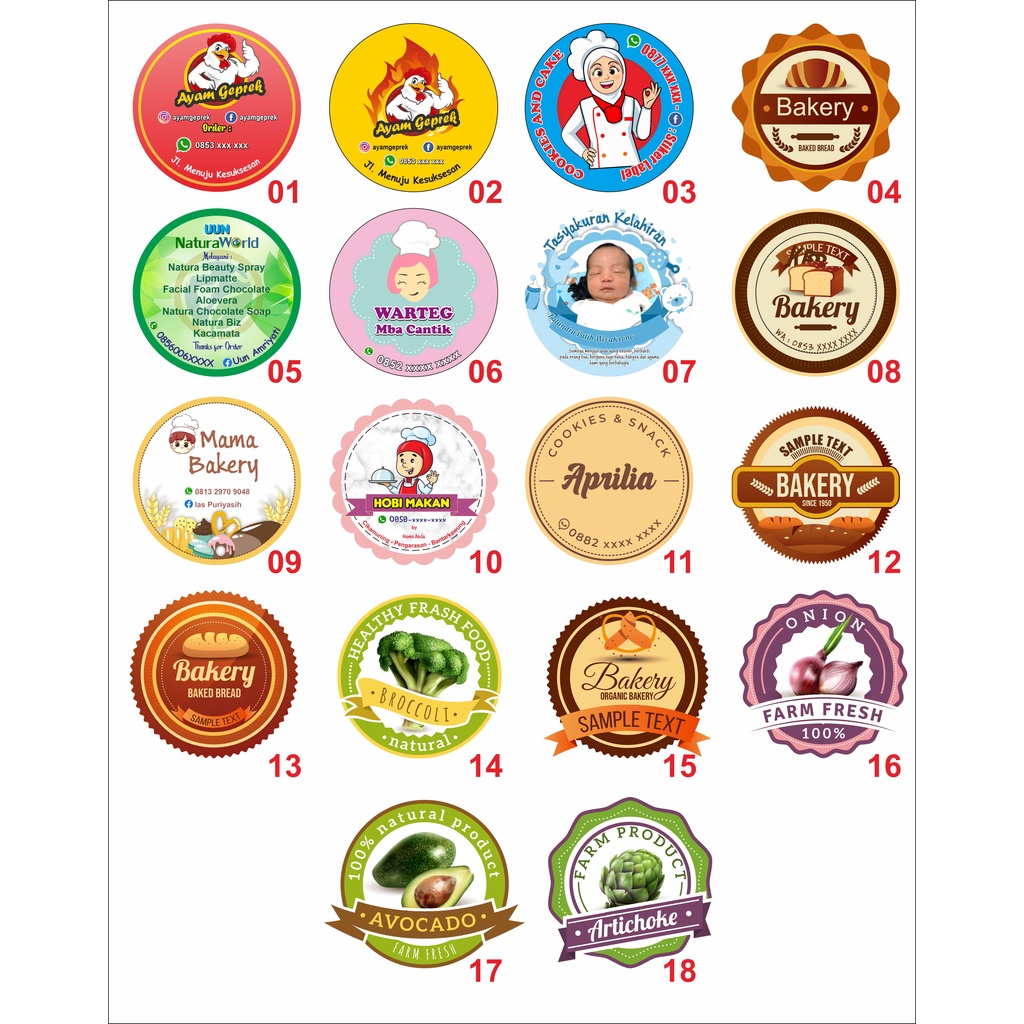 

Stiker label kemasan