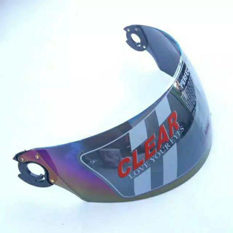 KACA HELM - VISOR HELM FULL FACE BMC JAZZ Pelangi Hitam Bening