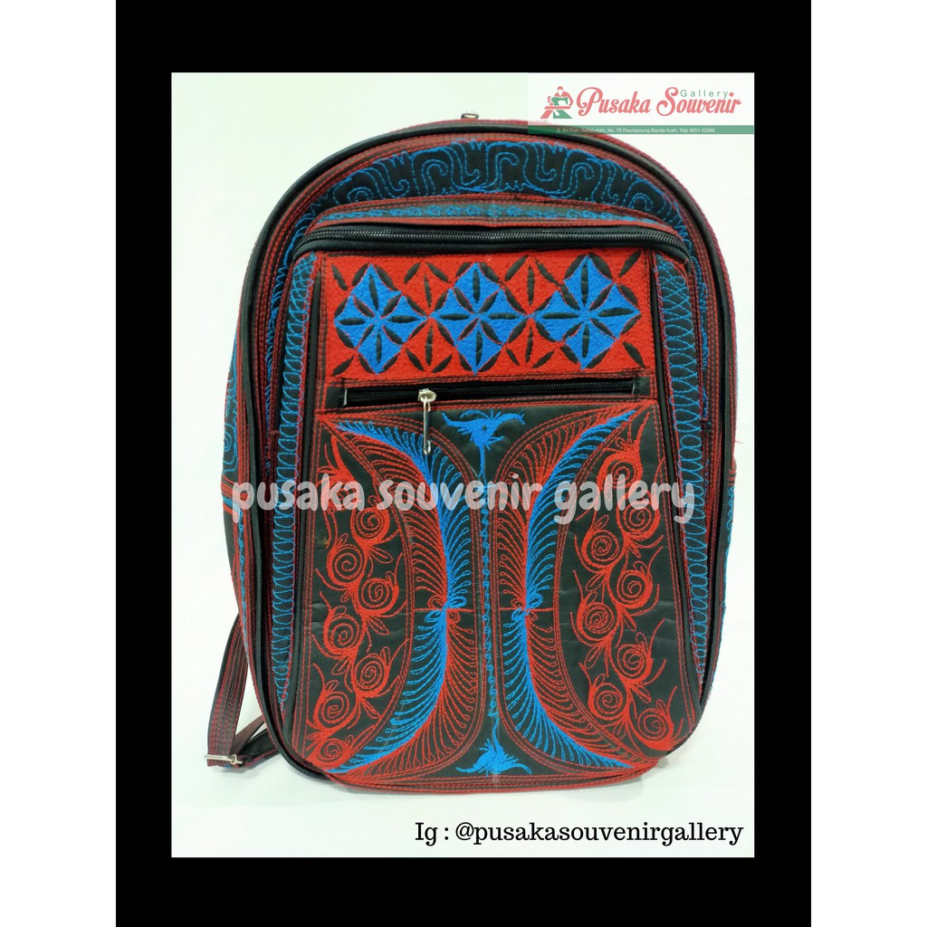 TAS WANITA MOTIF KHAS ACEH | Tas Ransel Besar
