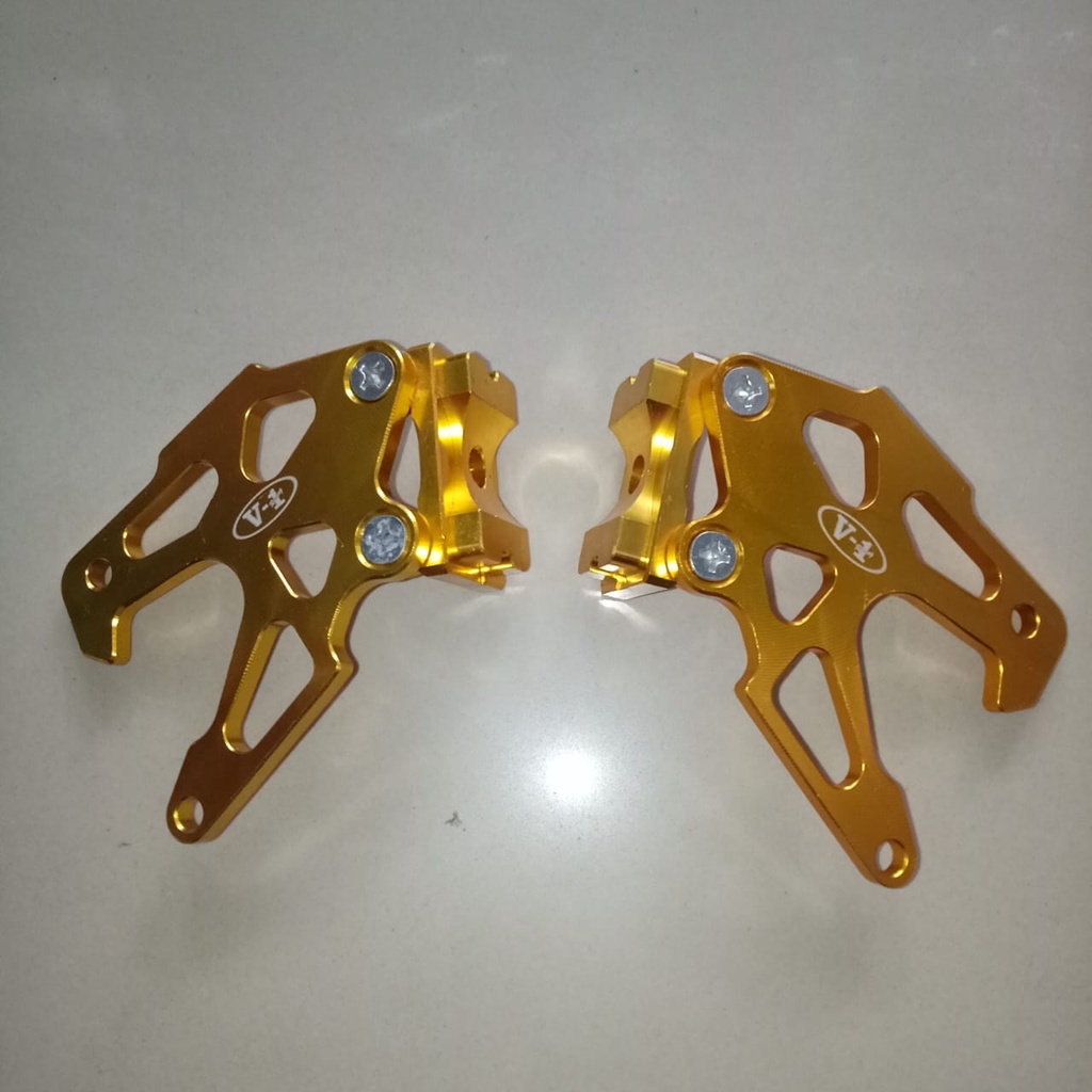 Promo cuci gudang  Standhook variasi tutup arm supit cakar merk V1 warna gold dan Hijau bahan cnc Un