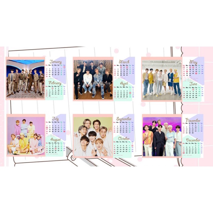 

CODES0X-73 Kalender 2022 Meja Kpop BTS /Grup lain (Custom)