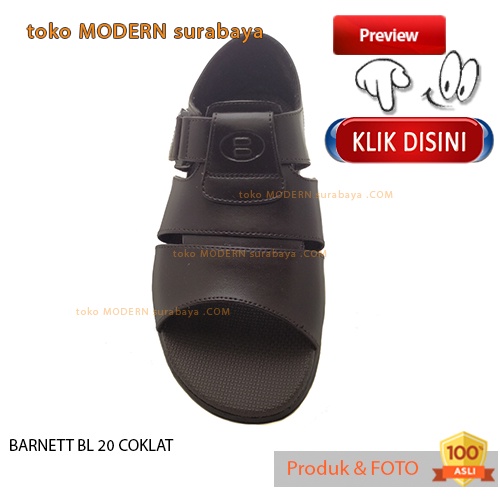 BARNETT BL 20 COKLAT sepatu sandal pria sopan casual slide