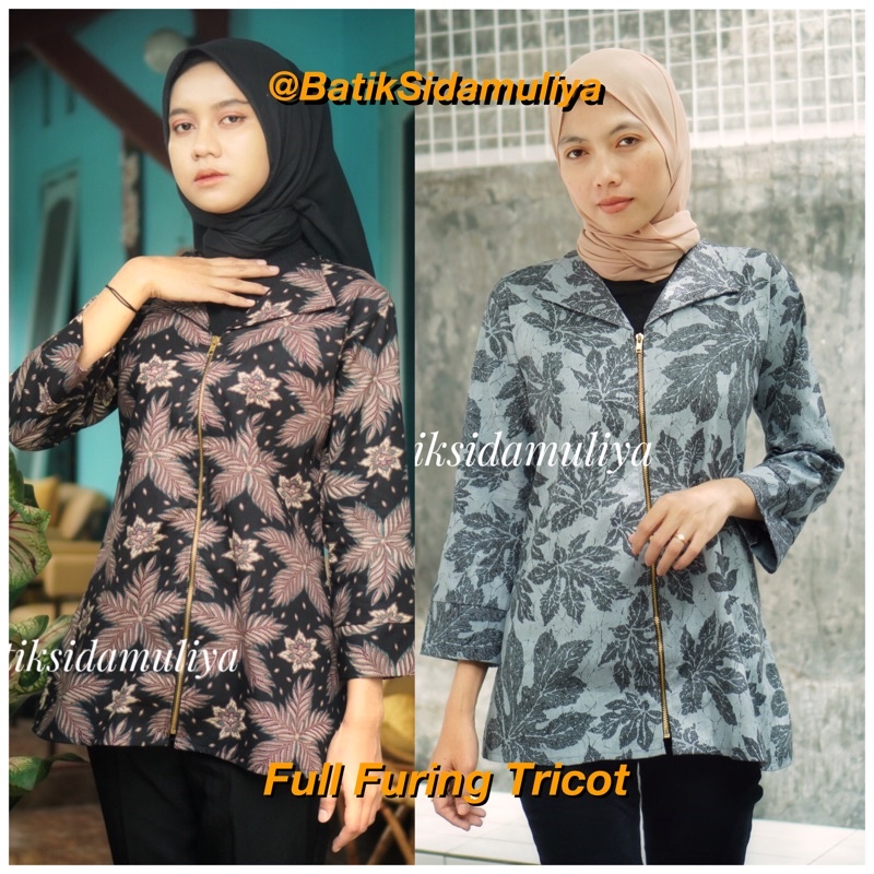 Sidamuliya Batik Blus Atasan Wanita Premium Ishvara Lengan Panjang