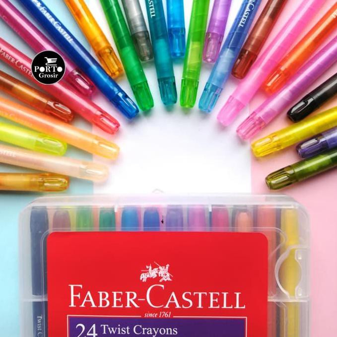

♚ZD686♤ Faber Castell Twist Crayon Krayon Putar 24 Warna