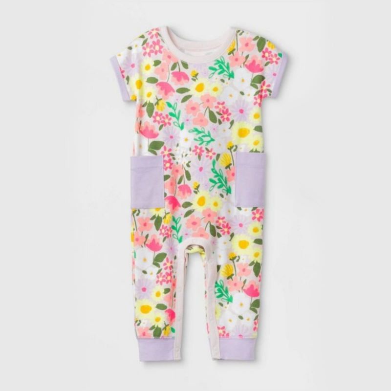 jumpsuit bayi perempuan cat&jack-Bunga