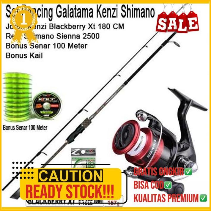 Set Pancing Galatama Shimano Joran Kenzi 180Cm Original