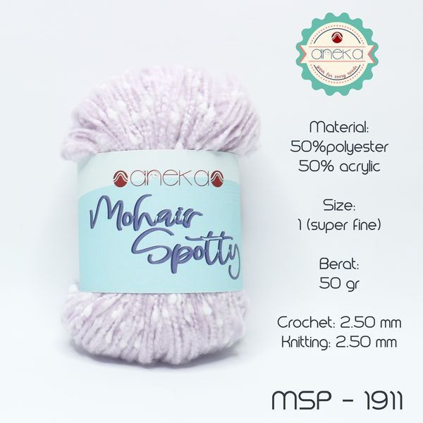 Benang Rajut Katun Mohair Spotty / Mohair Spotty Yarn - 1911