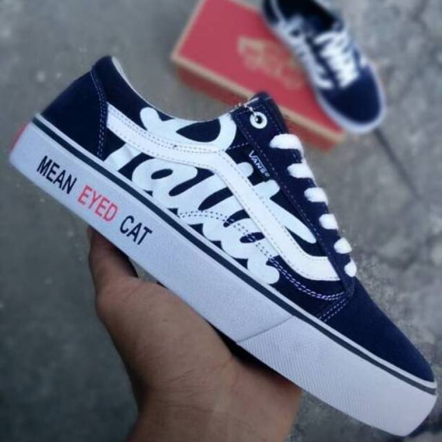 Sepatu Vans Oldskol Patta Black White Hitam Putih Navy Maron Sneakers Casual Kerja Kuliah Kado