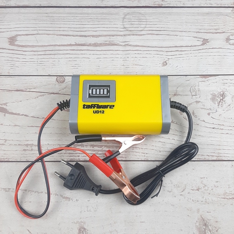 Taffware Charger Aki Motor Lead Acid 12V 2A - UD12 - Yellow