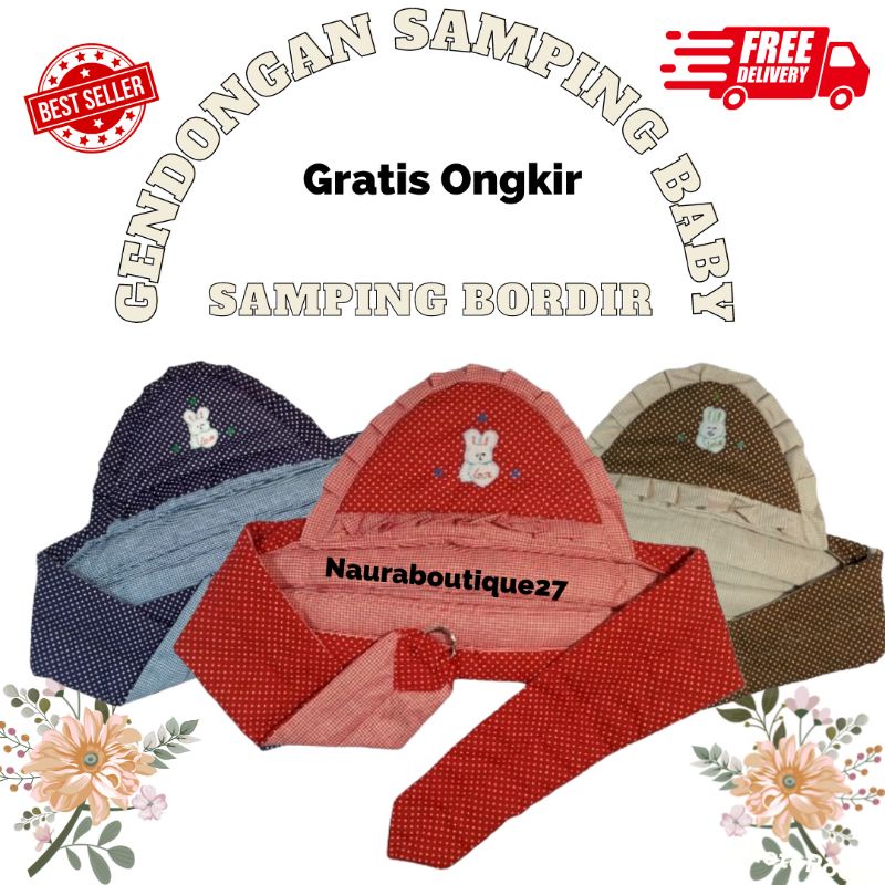 Gendongan bayi samping / Gendongan bayi hipseat /gendongan baby / gendongan bayi / gendongan samping topi bordir termurah