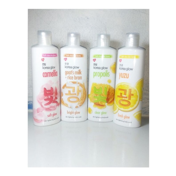 body wash korea glow botol varian bright glow/ fresh glow/soft glow/clear glow