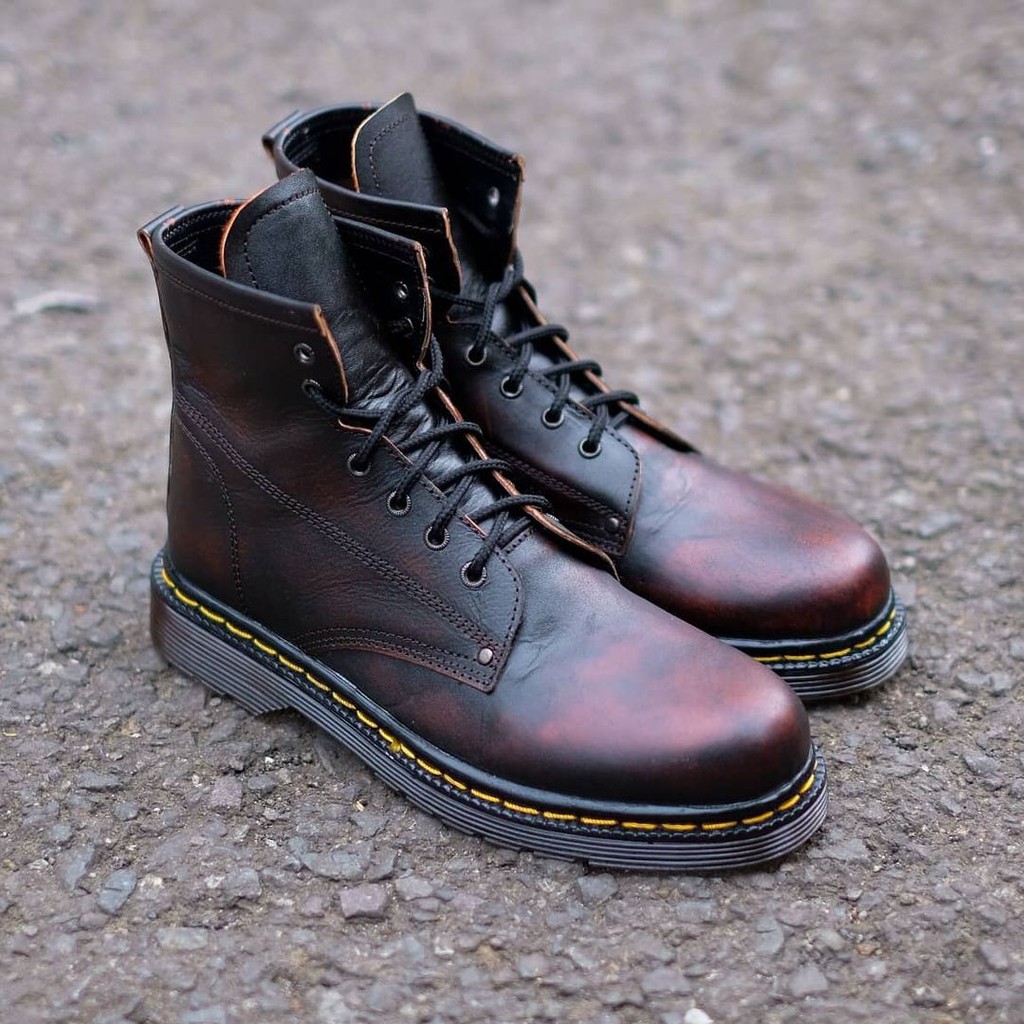 SEPATU KULIT AZCOST FOOTWEAR LEON BURGUNDY ORIGINAL