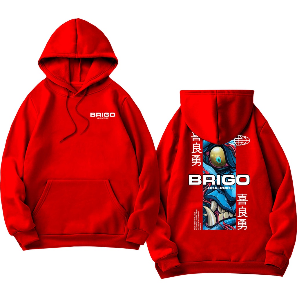 Sweater Hoodie BRIGO ONI Sablon DTF Fleece Cotton II BRIGO Jumper Hoodie ONI II M-XXL (Pria &amp; Wanita) Free stiker&amp;Gantungan Kunci