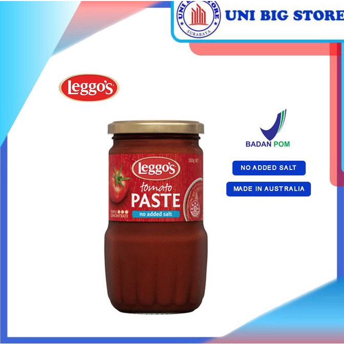 

\\\\\] Leggo's LEGGOS Tomato Paste 500 gr Pasta Tomat No Added Salt JAR
