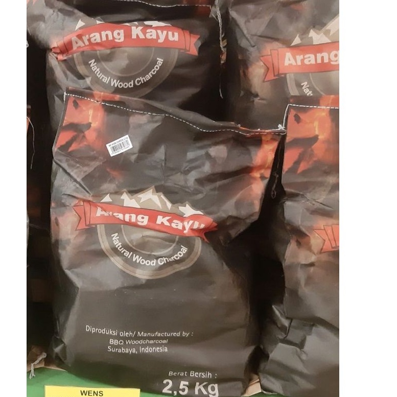 ARANG KAYU Natural Wood Charcoal 2,5kg/arang kayu