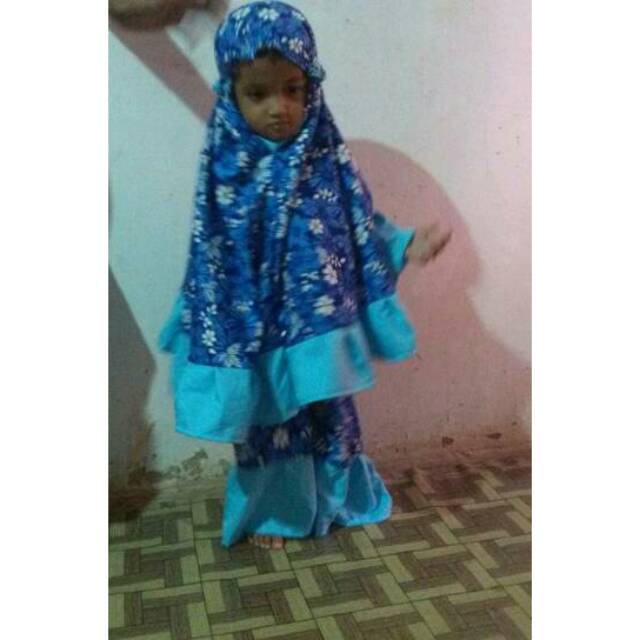 Mukena flower anak 2tahun