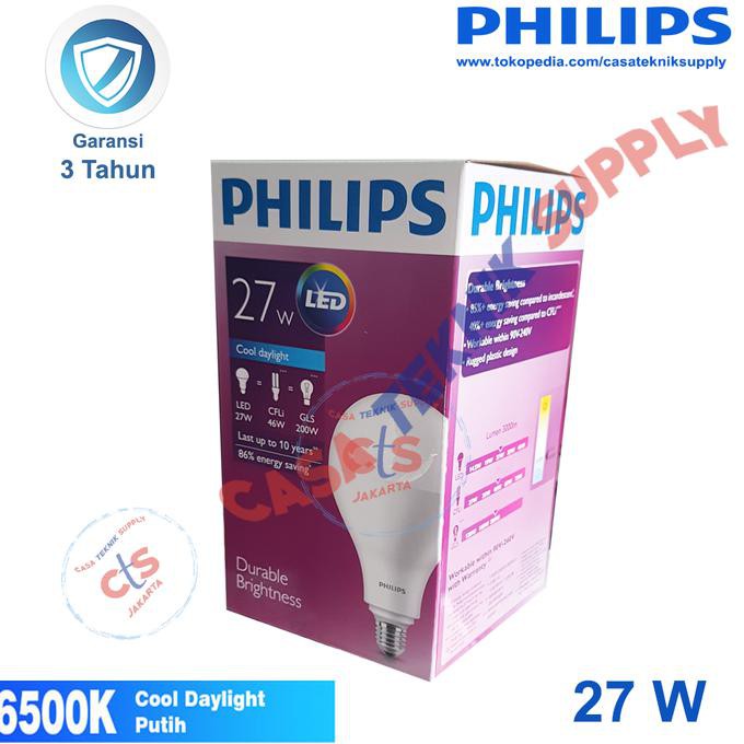 Lampu LED Philips 27W 27 W 27 Watt 27Watt Putih