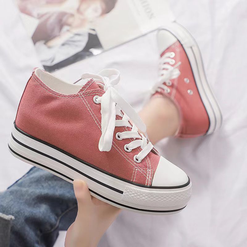 8.8 GA0591 SEPATU WEDGES WANITA KOREA BAHAN KANVAS ASLI IMPORT FASHION STYLIST BEST QUALITY P8056