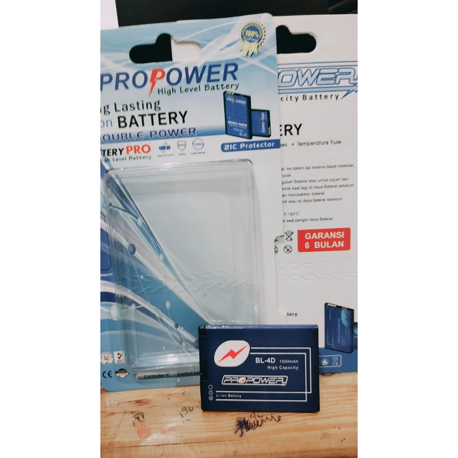 PRO POWER BATRE NOKIA BL 4D 1500 MAH BL4D DOBEL POWER BATTRY BATRE NOKIA