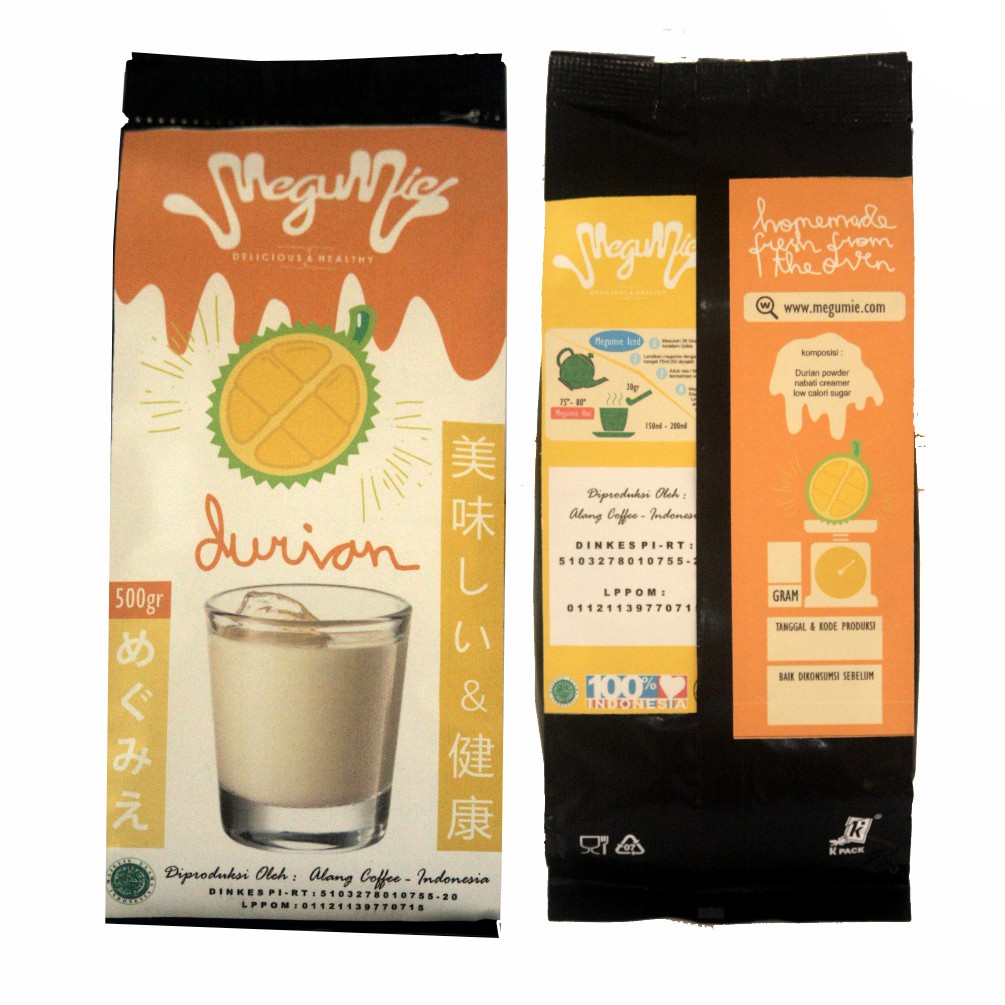 

Megumie 500gr Durian Latte Powder - Bubuk Minuman Durio Serbuk