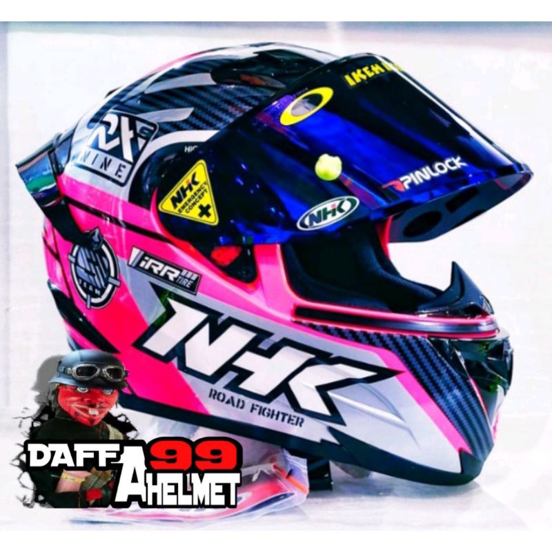 TERMURAH HELM ORIGINAL NHK RX9 BLACK PINK PAKET GANTENG ORIGINAL BAYAR DITEMPAT REAL PICTURE GRATIS 
